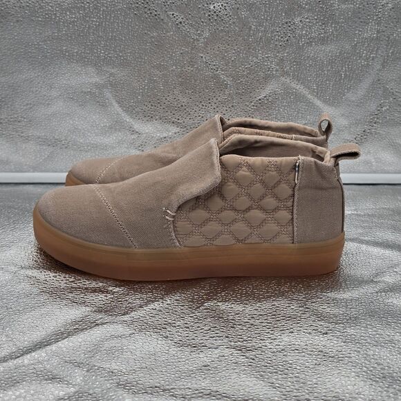 Toms Paxton Rose Pink Taupe Slip-on Chukka High Top Sneaker Booties Size 7.5 - Picture 1 of 8